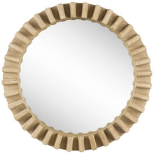Load image into Gallery viewer, 35" Round Natural Frame Wall Mirror - Brown