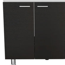 Load image into Gallery viewer, Wood Gloss Finish Door Accent Cabinet With Three Drawers - Black