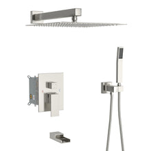 Load image into Gallery viewer, 10" Wall Mounted Square Shower System With Rough In Valve