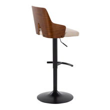 Load image into Gallery viewer, Ariana - Mid Century Modern Adjustable Barstool Stool With Swivel With Rounded T Footrest (Set of 2)