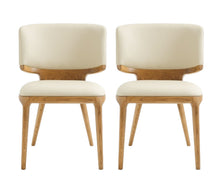 Load image into Gallery viewer, Upholstered Faux Leather King Louis Back Dining Side Chairs (Set of 2) - Beige