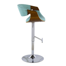 Load image into Gallery viewer, Curvo - Mid Century Modern Adjustable Barstool With Swivel With Straight T Footrest