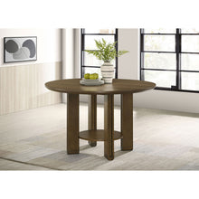 Load image into Gallery viewer, Crispin - Round Dining Table With Shelf - Brown