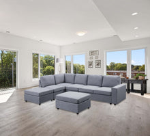 Load image into Gallery viewer, Marley - 7 Seat Reversible Modular Sectional Sofa With Ottoman