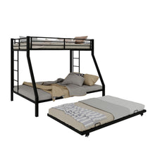 Load image into Gallery viewer, Bunk Bed For Kids, Convertible Frame With Ladders & Guardrail