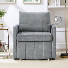Load image into Gallery viewer, Upholstered Convertible Sleeper Sofa With 5 Position Backrest, Side Pockets, Storage