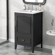Load image into Gallery viewer, Modern Bathroom Vanity With Sink, Cabinet Storage, Drawer & Adjustable Feet