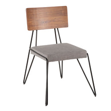 Load image into Gallery viewer, Loft - Mid-Century Modern Chair (Set of 2) - Black / Gray / Walnut
