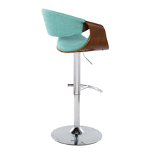Load image into Gallery viewer, Curvo - Mid Century Modern Adjustable Barstool With Swivel With Rounded T Footrest (Set of 2)