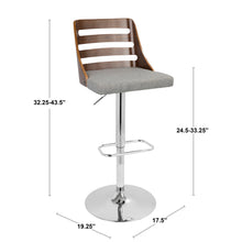 Load image into Gallery viewer, Trevi - Mid Century Modern Adjustable Barstool With Swivel
