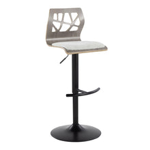 Load image into Gallery viewer, Folia - Contemporary Adjustable Barstool With Swivel With Rounded T Footrest (Set of 2)
