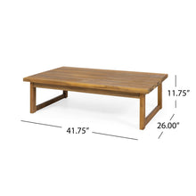 Load image into Gallery viewer, Outdoor Coffee Table With Slat Top Design And Sled Base - Teak