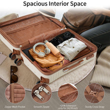 Load image into Gallery viewer, 4 Piece Luggage Suitcase Set, Hard Shell Lightweight Expandable Travel Luggage With 4 Packing Cubes