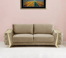 Load image into Gallery viewer, Sofa With Silver Legs - Beige