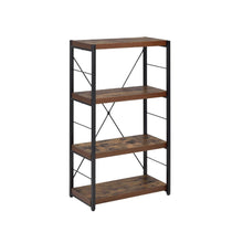 Load image into Gallery viewer, Three Tier Etagere Bookcase - Black / Brown