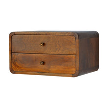 Load image into Gallery viewer, Curved Wall Mounted Bedside Nightstand