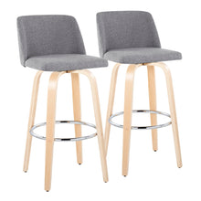 Load image into Gallery viewer, Toriano - Contemporary Fixed Height Barstool & Swivel With Round Footrest (Set of 2)