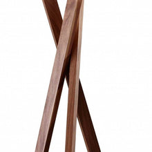 Load image into Gallery viewer, Solid Wood Tripod Floor Lamp With Drum Shade - Brown / White