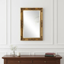 Load image into Gallery viewer, Rectangular Antiqued Frame Mirror - Gold