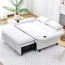 Load image into Gallery viewer, Modern Fabric Multi-Functional Sofa Bed With Adjustable Armrests And Backrests