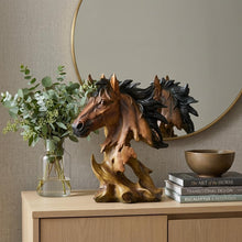 Load image into Gallery viewer, Poly Horse Tabletop Sculpture - Antiqued Bronze / Black