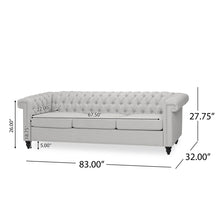 Load image into Gallery viewer, Chesterfield Style 3 Seater Sofa With Deep Button Tufting