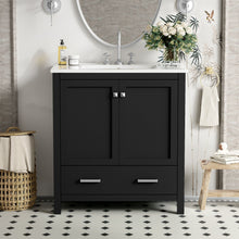 Load image into Gallery viewer, Bathroom Vanity With Single Sink, Combo Cabinet Undermount Sink, Bathroom Storage Cabinet With Two Doors And A Drawer, Soft Closing, Multifunctional Storage, Solid Wood Frame