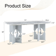 Load image into Gallery viewer, Modern Dining Table With Sleek Hollow-Out Frame And Accents