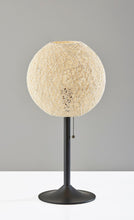 Load image into Gallery viewer, Metal Candlestick Table Lamp With Off-White Globe Shade - Antiqued Bronze