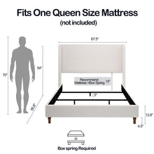 Load image into Gallery viewer, Hayden - Upholstered Wingback Bed With Tall Headboard