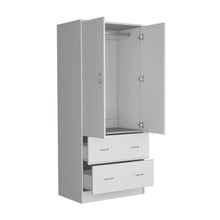 Load image into Gallery viewer, 71" Two Door Two Drawer Combo Dresser - White