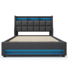 Load image into Gallery viewer, Upholstered Platform Bed With A Hydraulic Storage System, LED And USB Charging (Without Mattress)