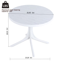 Load image into Gallery viewer, Modern Round Table, Waterproof, UV Resistant And Durable - White