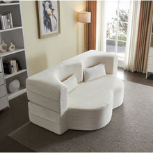 Load image into Gallery viewer, Floor Convertible Sleeper Sofa Bed With 2 Pillows