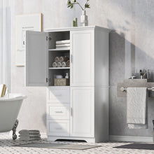 Load image into Gallery viewer, Tall And Wide Storage Cabinet With Doors, 3 Drawers