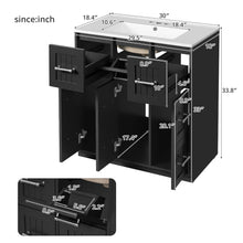 Load image into Gallery viewer, Bathroom Vanity With Undermount Sink, Soft-Close Doors, Drawers, Ceramic Sink