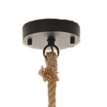 Load image into Gallery viewer, Iron And Rope Ceiling Light - Beige / Black