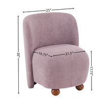 Load image into Gallery viewer, Modern Low Back Accent Upholstered Armless Living Room Chairs, Round Feet