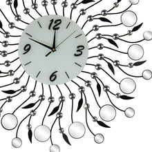 Load image into Gallery viewer, Mirrored Silent Analog Round Wall Clock - Silver / Black / White