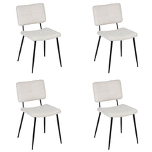 Load image into Gallery viewer, Fabric Steel Dining Side Chairs (Set of 4) - Beige / Black