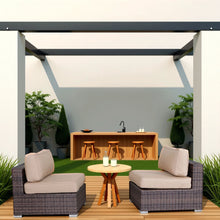 Load image into Gallery viewer, Wide Armless Outdoor Chairs With Cushions (Set of 2)