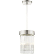 Load image into Gallery viewer, 24" Three Light Dimmable Chandelier With Shades - Nickel