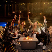Load image into Gallery viewer, Outdoor Fire Pit Table With Lid - Black - Steel