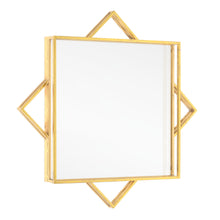 Load image into Gallery viewer, 24" Metal Geo Square Accent Mirror - Gold
