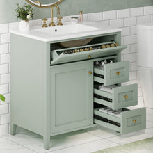 Load image into Gallery viewer, Bathroom Vanity With Sink, 3 Drawers And Adjustable Shelf