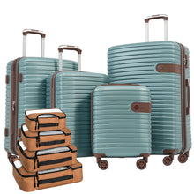 Load image into Gallery viewer, 4 Piece Luggage Suitcase Set, Hard Shell Lightweight Expandable Travel Luggage With 4 Packing Cubes