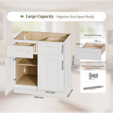 Load image into Gallery viewer, Shaker Base Cabinet With Soft-Close Hinges, Adjustable Shelf