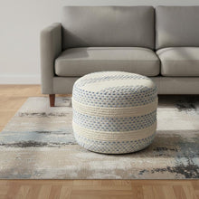 Load image into Gallery viewer, Cotton Blend Ottoman - Blue