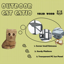 Load image into Gallery viewer, Outdoor Cat House With Shelves And Weather Protection, Removable Wood Boxes - Gray