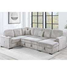 Load image into Gallery viewer, Modern Design Convertible Sectional Storage Bed With USB Port